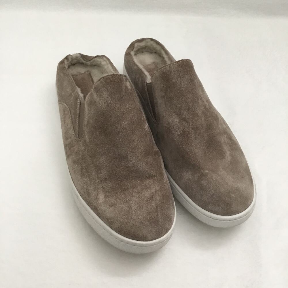 VINCE Shearling Lined Suede Slip-On Sneaker Sz 5